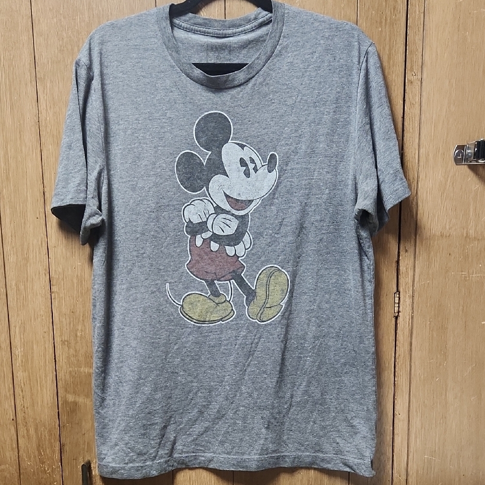 Disney Gray Mickey Mouse Short Sleeve Tee